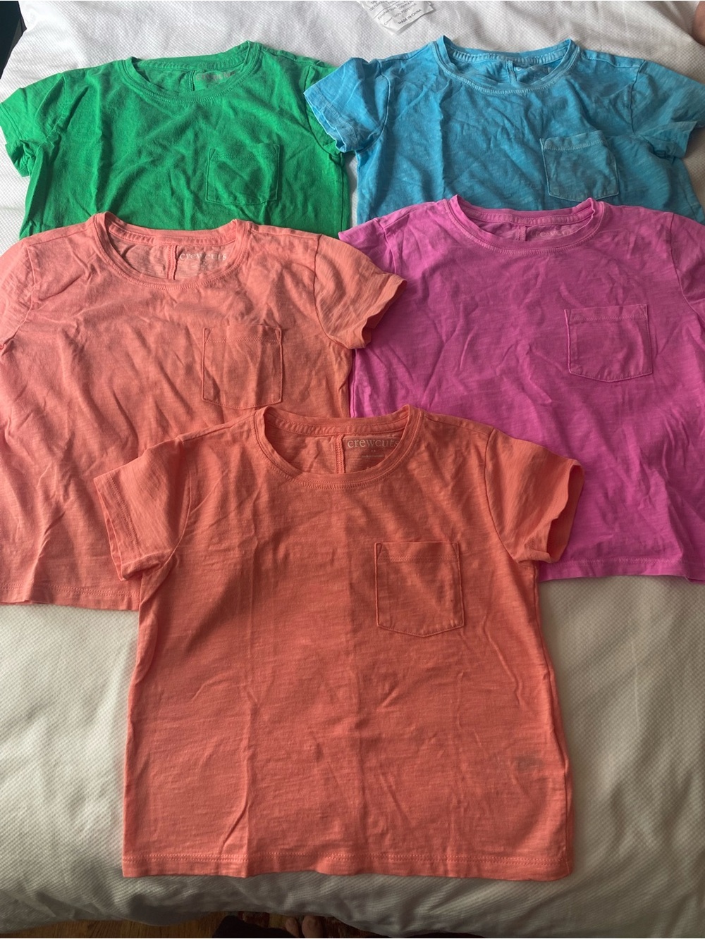 Crewcuts Short-Sleeve Girlfriend Pocket Tees -NWOT size S (6-7)